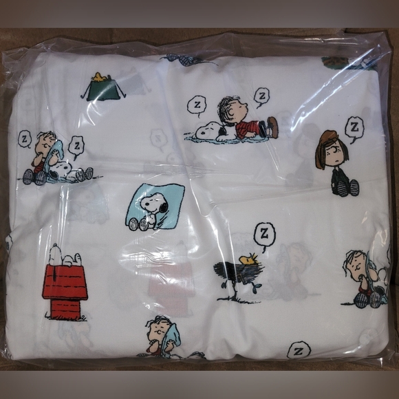 Berkshire Other - Peanuts Queen Sheet Set Berkshire Snoopy Sleeping Charlie Woodstock New Gift